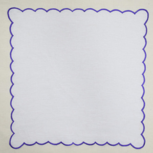 Custom Color Linen Scalloped <b>Edge</b> Dinner Napkin Embroidered Linen Napkin Wedding Event Linen Napkin Table Decor - Product Image 6