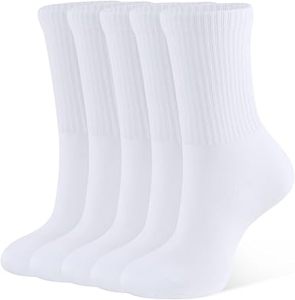 <b>Women</b> Thick Ribbed Knit Crew <b>Socks</b> Solid Color Warm Winter Casual Daily Wear - Product Image 2