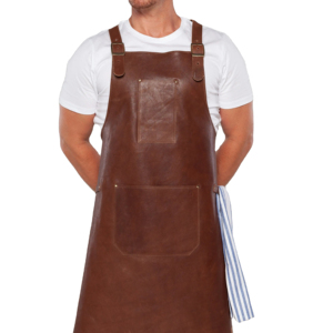 Delantal de cuero, delantal para barbacoa, delantal de cocina ajustable, delantal de cuero para peluquería, delantal de cuero para uso profesional - Product Image 1