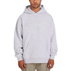 เสื้อฮู้ดดี้ทรงโอเวอร์ไซส์ผ้าฟลีซหนานุ่ม 100% คอตตอน  แบบเรียบ  ไม่มีลาย  ทรงหลวม  ไหล่ตก  หนักแน่น  GSM หนา  เหมาะสำหรับผู้ชาย  ทรงบ็อกซี่ - Product Image 1