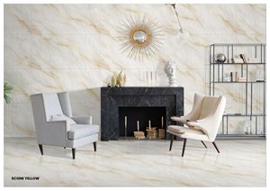 กระเบื้องพอร์ซเลนหรูหราสไตล์เมือง ขนาด 60x120 ซม. 600x1200 มม. 24x48 นิ้ว ผิวมันเงา ขนาดใหญ่พิเศษ คุณภาพพรีเมียม สำหรับตกแต่งภายในโดยนักออกแบบ - Product Image 3