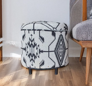 Solid Wood Pouf Floor Cushion Footrest Traditional Design Eco-Friendly Fabric Upholstery Soft Seating Living Room <b>Bedroom</b> School - Product Image 3