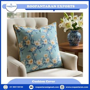 Floral Printed Square <b>Throw</b> Pillow Cover Cotton Linen Washable Classic Style Envelope Closure Decorative Cushion at Wholesale - Product Image 2