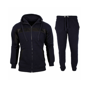 Men Winter Outdoor Hooded Solid Tracksuit Custom Color Multi-Purpose Cotton <b>Polyester</b> Zipper Casual Street Wear <b>Joggers</b> - Product Image 5