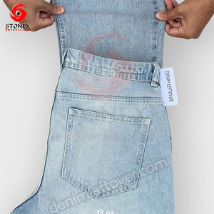Jean en denim noir déchiré pour homme, coupe évasée, style vintage délavé, jambe large, streetwear, en coton, vente en gros - Product Image 3