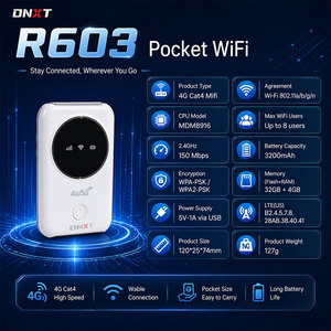 DNXT Wifi Móvil 2.4GHz 150Mbps, Wi-Fi de Bolsillo 3200mAh, Hotspot Wi-Fi Portátil Cat4 USB Tipo-C, Wi-Fi Gratuito para Fiestas - Product Image 2