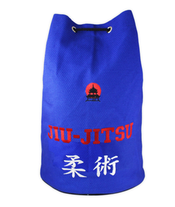 Sac de sport personnalisable en coton tissé perlé pour Jiu-Jitsu Brésilien, sac à dos à cordon 50-70L noir avec motif drapeau - Product Image 2