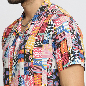 Ensemble deux pièces en coton respirant imprimé grande taille pour homme, style décontracté urbain, t-shirts et shorts, personnalisable OEM - Product Image 6