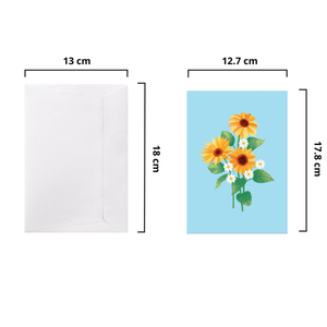 Carte de vœux Fleur de Soleil personnalisée, carte pop-up 3D avec enveloppe pour anniversaire ou événements de la Saint-Valentin, thème floral, artisanat en papier - Product Image 2
