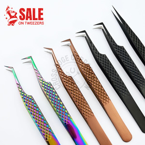 Volume cils pince à épiler rapide volume cils extension cils pince à épiler pointe pointue pour cils russes léger - Product Image 1