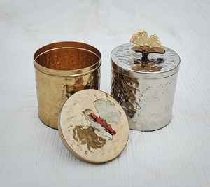 Pot à fruits secs, pot en métal, pot de rangement pour la cuisine, pot pour cadeaux de mariage, pot pour chocolats et dattes, pot à épices, pot pour la maison et la cuisine - Product Image 1