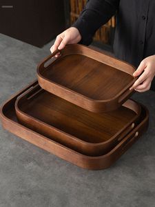 Elegante Bandeja de Madera para Comedor y Decoración del Hogar, Bandeja de Servir Irregular Hecha a Mano, Plato Decorativo Minimalista de Madera Sólida - Product Image 2