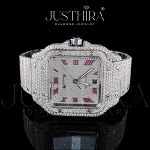 Reloj de Cuarzo Cuadrado de Lujo para Hombre, con Incrustaciones de Diamantes, Estilo Hip Hop, de Acero Inoxidable, Precio de Fábrica al por Mayor - Product Image 2