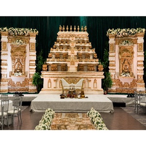 วัดพระรามศวาราม พร้อมเวทีงานแต่งงานแบบถอดประกอบได้ หรูหรา สง่างาม สำหรับงานแต่งงานฮินดู  ปรับแต่งสีได้ตามต้องการ แบบดั้งเดิม - Product Image 1