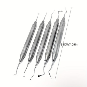 ชุดอุปกรณ์ยกไซนัสสำหรับผ่าตัดทางทันตกรรม 5 ชิ้น สีเงิน ด้ามจับแบบมีลาย สำหรับการผ่าตัดช่องปากด้วยมือ ระดับ Class I - Product Image 3