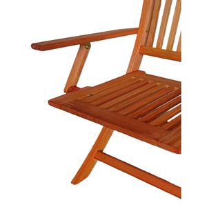 Set da pranzo con 4 sedie pieghevoli in Teak Design universale per interni ed esterni - Product Image 5