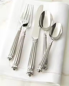 Collection contemporaine d'ustensiles de table en métal (cuillère, fourchette, couteau) pour les entreprises de restauration et la salle à manger familiale - Product Image 1