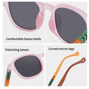 2025 Fashion Boys Girls Round <b>Sunglasses</b> UV400 Color Frame Polarized Kids <b>Sunglasses</b> - Product Image 5