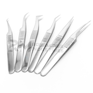 แหนบปลายแหลมสแตนเลสคุณภาพสูง RMI สำหรับต่อขนตา - Product Image 5