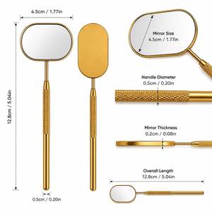 Espejo de Maquillaje de Aumento de Lujo, Montado en la Pared, de Acero Inoxidable, con Mango Texturizado para Extensiones de Pestañas y Aplicación Precisa - Product Image 2