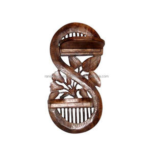 Soporte de pared de madera de primera calidad, Diseño Artesanal hecho a mano para una elegante decoración para sala de estar disponible en múltiples estilos únicos - Product Image 6