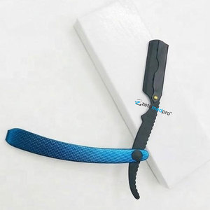 Navaja de Afeitar Clásica de Acero Azul, No Desechable, de Una Sola Hoja, para Salón, Corte de Pelo, Afeitado Corporal, de Garganta, para Barberos, Bikini, Hombres, Uso en Seco - Product Image 5