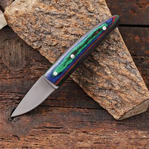 Cuchillo utilitario de hoja fija de acero inoxidable de grado industrial Nordic Forge, mango de madera Pakka, hoja completa, cuchillo EDC, Cross Belt ODM - Product Image 3