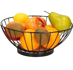 Corbeille à fruits élégante en saule noir avec supports amovibles pour bananes, base en bois, panier de rangement domestique pour légumes avec fonction de suspension - Product Image 3