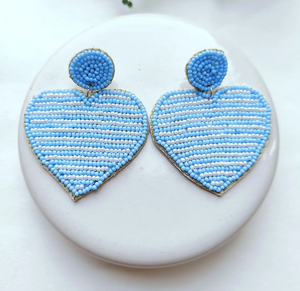 Boucles d'oreilles à franges perlées de haute qualité, bijoux à pampilles blanches, rouges et dorées, pour fêtes - Product Image 4
