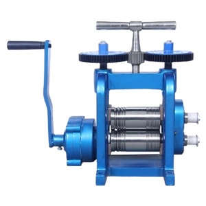 Laminoir manuel en métal bleu SUNTOOLS/STIPL modèle 309OO(I) pour la fabrication de bijoux DIY avec rouleaux réglables et manivelle - Product Image 2