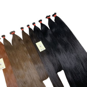 100% Extensions de Cheveux Humains Double Dessiné Vietnamien Droite Nano-pointe Kératine Bond Jet Noir Platine Couleur - Product Image 1