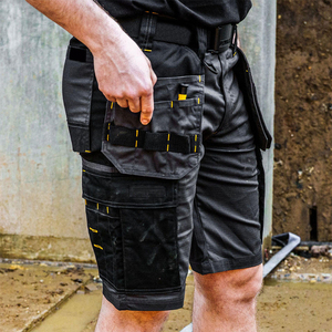 Shorts de travail premium pour hommes avec poches porte-outils, construction Ripstop bicolore, vêtements de travail d'été, vente en gros OEM - Product Image 6