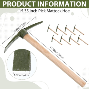 Pioche de jardin en acier forgé à la main, houe agricole, outils de survie pour le camping en plein air, vente en gros - Product Image 3