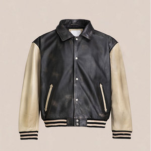 <b>Casual</b> Wear <b>Men</b> Leather Letterman <b>Jacket</b> Premium Quality Letterman Leather <b>Jacket</b> Wholesale Price Leather Letterman <b>Jacket</b> - Product Image 1