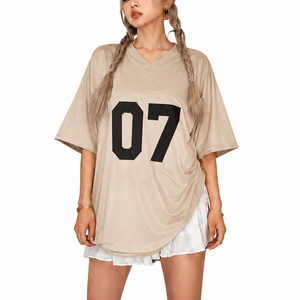 Women Oversized 07 Graphic Jersey <b>T</b> <b>Shirt</b> Casual Loose Fit Short Sleeve Streetwear Sports Fashion Tee - Product Image 4