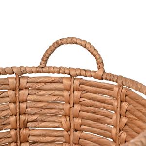 <b>Basket</b> of water hyacinth dyed <b>white</b> on the bottom half Handmade <b>Storage</b> <b>Basket</b> Wholesale eco-friendly Made in Vietnam - Product Image 5