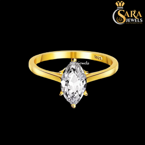Anillo de compromiso de diamantes chapado en oro de 10K para mujer, corte redondo, estilo clásico, disponible al mejor precio. - Product Image 4