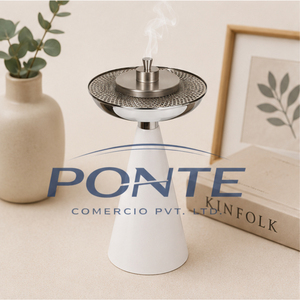 Quemador de Incienso de Metal Moderno y Lujoso Ponte, Porta Incienso Minimalista de Acero Inoxidable para Decoración del Hogar, Meditación y Yoga Spa - Product Image 2