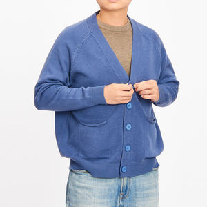 Cardigan pour homme, coupe ajustée, veste tendance, cardigan boutonné avec poches - Product Image 3