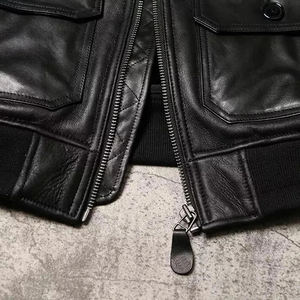 Chaqueta Bomber de Cuero PU Genuino de Primera Calidad para Hombre, Diseño Clásico y Elegante con Piel Sintética, Chaqueta Negra Cálida de Alta Demanda - Product Image 6