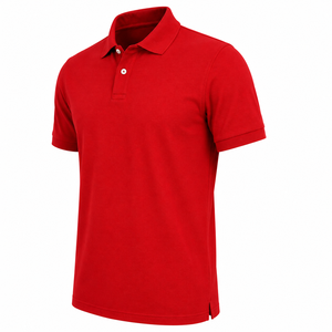 Polo Premium Homme Manches Courtes Classique en Piqué Décontracté Tenue de Travail Haut de Golf Uni Vêtement de Sport Confortable Sans Marque - Product Image 4