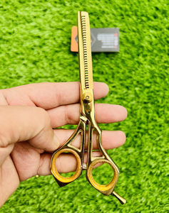 Professional Gold Hair Cutting Scissors Set Thinning <b>Shears</b> Stainless Steel Sharp Blade Right Handed Salon <b>Tools</b> - Product Image 4