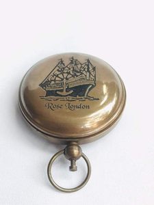 Vintage Brass Pocket <b>Compass</b> Handmade <b>Antique</b> Style Portable Metal Navigation <b>Compass</b> for Hiking Camping Gift - Product Image 2