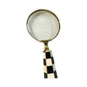 Loupe en laiton vintage antique noir et blanc avec poignée en résine robuste artisanat en métal pour usage maritime - Product Image 5