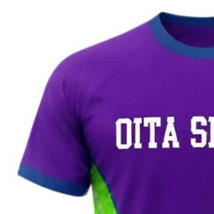 Maillot de netball unisexe violet et vert en polyester à manches courtes, léger, vêtement de sport athlétique pour compétition d'équipe - Product Image 4
