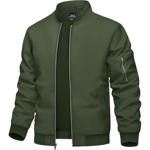 Blouson bomber camouflage pour homme, fermeture éclair, coupe-vent, vêtement d'extérieur décontracté, coupe régulière, col rabattable, automne - Product Image 2