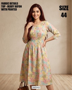 Kurti Blanco Tradicional de Rayón para Mujer, Largo hasta el Suelo, para Fiestas - Product Image 3