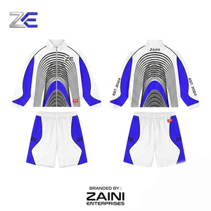 ZAINI Men's Winter Hooded Casual Sportswear <b>Set</b> Polyester/Nylon <b>Knitted</b> Fabric Quick Dry White/Red Panel Front Embroidered Logo - Product Image 1