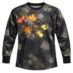 Camiseta de Paintball con Camuflaje Digital, Diseño Neon Splash, Sublimación, Manga Larga, Transpirable, Logotipo Frontal en Malla, Secado Rápido, Ropa de Equipo - Product Image 1
