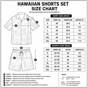 Conjuntos de Shorts Hawaianos con Estampado Musical Azul Rey, Poliéster Resistente con Sublimación Completa, Estilo Vacacional para Hombre - Product Image 6
